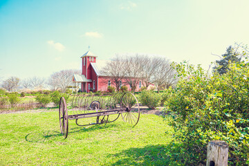 rural landscape with a windmill