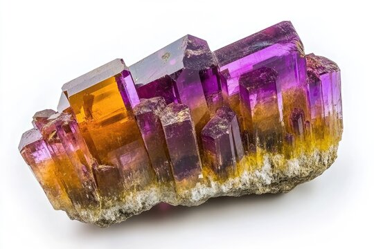 Ametrine Crystal from Anahi Mine, Bolivia. Quartz Stone Discovery Mined from Natural Resource