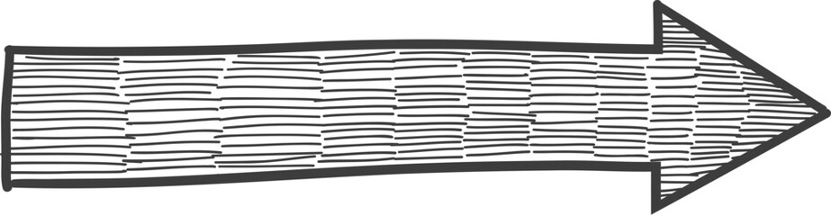 Doodle party arrow direction icon. Abstract simple hand drawn sketch element, cute marker pen scribble sign. Vector border garland and frame icon.