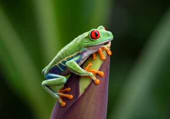 frog on a leaf