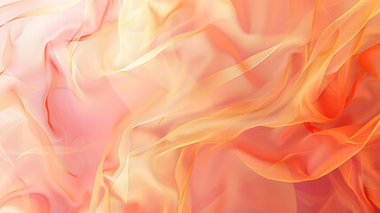 Fiery Elegance - Abstract Flowing Silk in Warm Tones