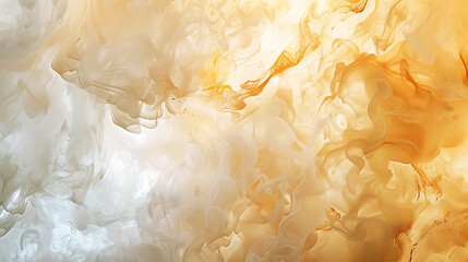Golden Mist Flow Abstract in Creamy Warm Tones