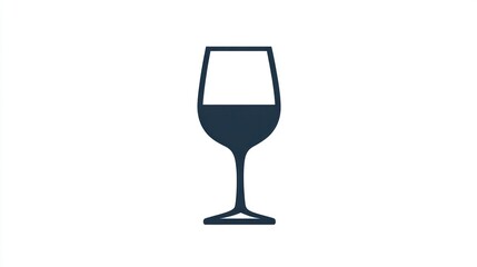 Wine glass icon on white background