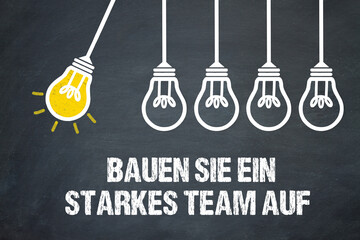 Fototapeta premium Bauen Sie ein starkes Team auf 