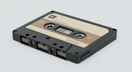 ノスタルジックな雰囲気漂うカセットテープ 淡い光で静かに佇む