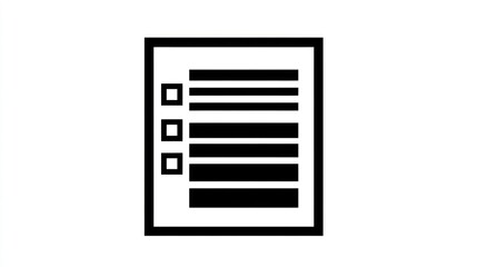 Document Icon on White Background