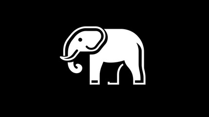 Fototapeta premium Simple Elephant Silhouette
