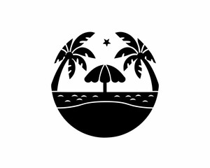 creative details Beach Resort Icon vector illustration