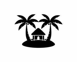 creative details Beach Resort Icon vector illustration