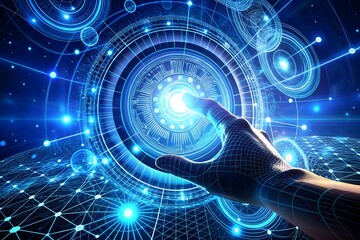 Fototapeta premium Fractal Realms of Energy and Motion in a Digital Space