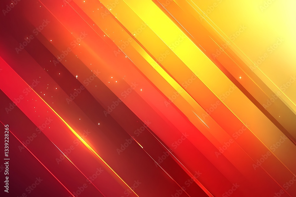 Poster Dynamic abstract background with diagonal gradient bands and radiant particle effects