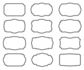 A set of simple vintage style frames