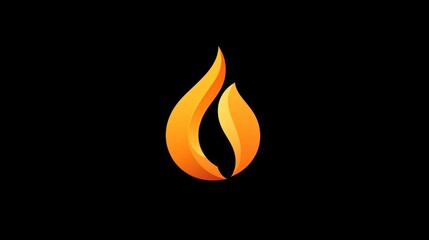 Fire Logo on Black Background