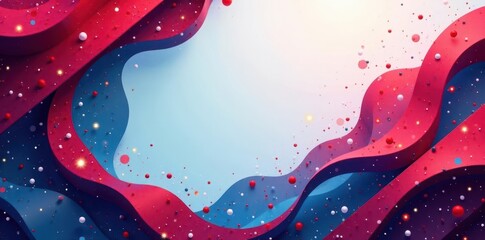 Abstract red and blue geometric design certificate, shapes, vector, success