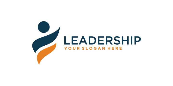 Leadership logo design, people logo concept icon