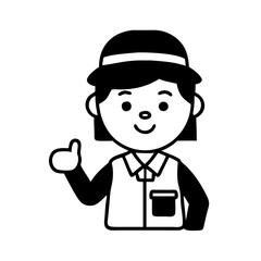 Hand-Drawn tour guide Illustration