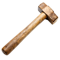 Used sledge hammer isolated on transparent background