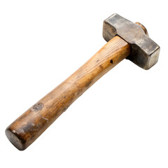 Used sledge hammer isolated on transparent background
