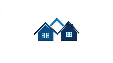 Fototapeta premium Two Houses Logo Design