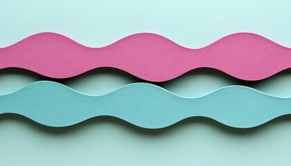 Obraz premium Wavy Pastel Shapes for Abstract Background Design.