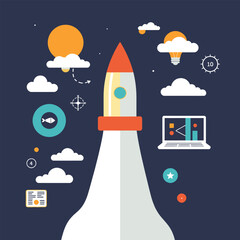 Rocket Launch Concept: Business Growth and Innovation