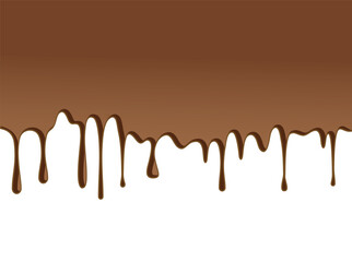 Chocolate Caramel Splash Blob. dripping down chocolate Vector. Advertising Background