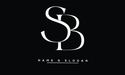 Fototapeta premium SB, BS Abstract Letters Logo Monogram
