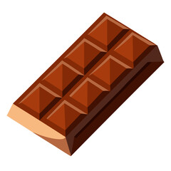 chocolate bar isolated on white