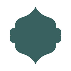 Islamic geometric shapes and ornamental frame icon