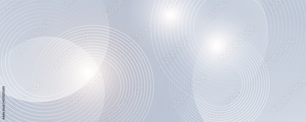 Poster abstract grey background with dynamic circle lines.