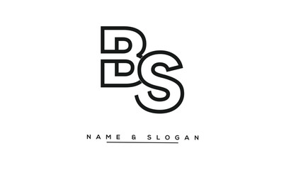 SB, BS Abstract Letters Logo Monogram
