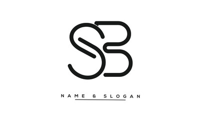 Fototapeta premium SB, BS Abstract Letters Logo Monogram