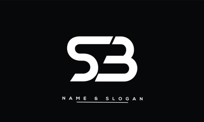 SB, BS Abstract Letters Logo Monogram