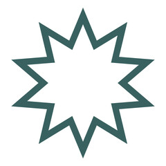 Islamic geometric shapes and ornamental frame icon