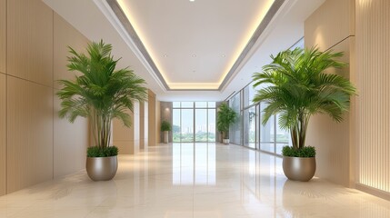 Fototapeta premium Majestic indoor plant, enhancing spacious interiors with greenery large