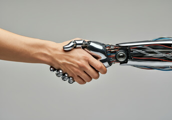 Symbiosis of Man and Technology: Handshake of the Future