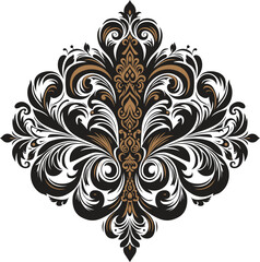 Vector damask element.