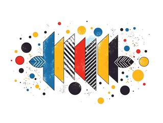 Obraz premium Abstract Geometric Fish Design.