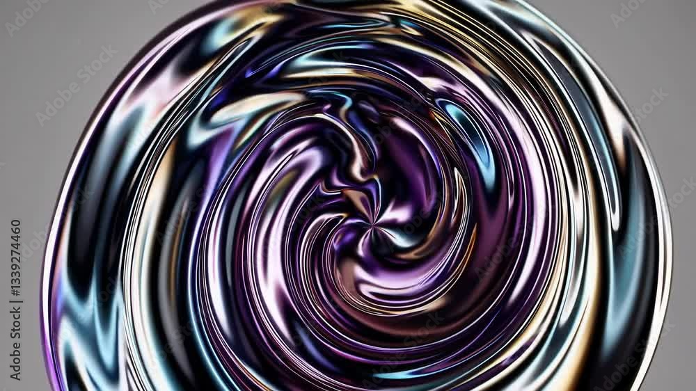 Aufkleber mesmerizing metallic swirl transitions with dynamic color shifts