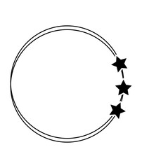 Circle clip art design on plain white transparent isolated background for card, shirt, hoodie, sweatshirt, apparel, tag, mug, icon, poster or badge