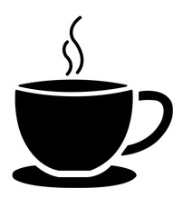 Coffee clip art design on plain white transparent isolated background for card, shirt, hoodie, sweatshirt, apparel, card, tag, mug, icon, poster or badge