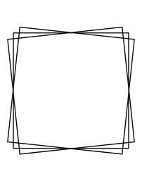 Square frame clip art design on plain white transparent isolated background for card, shirt, hoodie, sweatshirt, apparel, tag, mug, icon, poster or badge