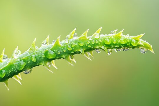 Babosa: Aloe Vera Plant in Macro View on Green Nature Background