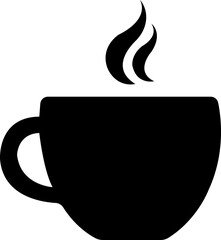 Coffee clip art design on plain white transparent isolated background for card, shirt, hoodie, sweatshirt, apparel, card, tag, mug, icon, poster or badge