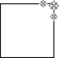 Square frame clip art design on plain white transparent isolated background for card, shirt, hoodie, sweatshirt, apparel, tag, mug, icon, poster or badge