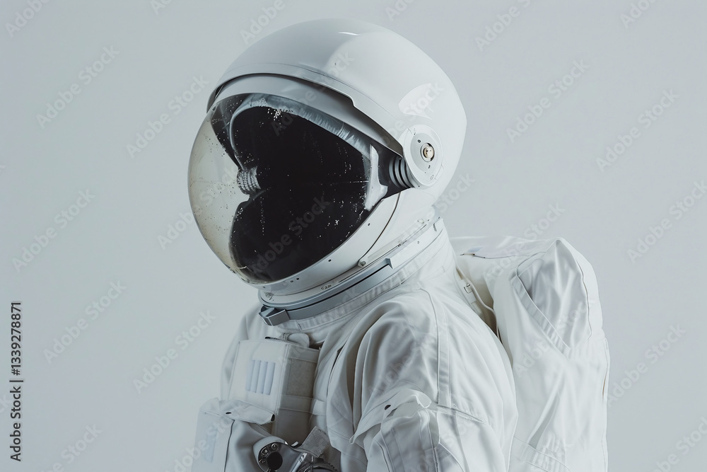 Aufkleber cosmonaut in a protective spacesuit made generative ai technology