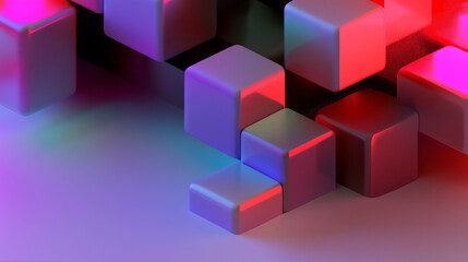 Obraz premium a colorful background with many cubes