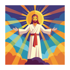 Ascension Day Concept Vector Illustration