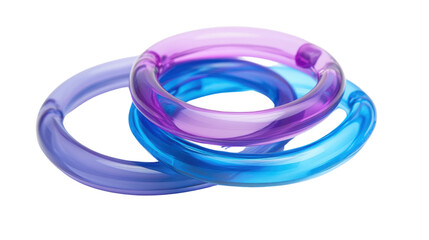 Naklejka premium blue and green rings isolated on white background