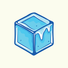 Cold Ice pices winter season illustration design.